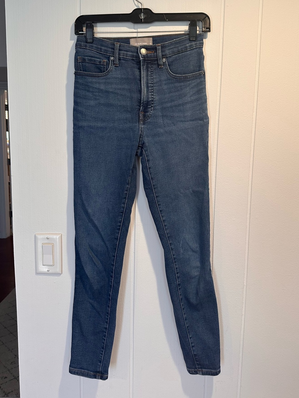 Everlane Authentic Stretch High Rise Skinny Jean - Mid Blue - Size 26